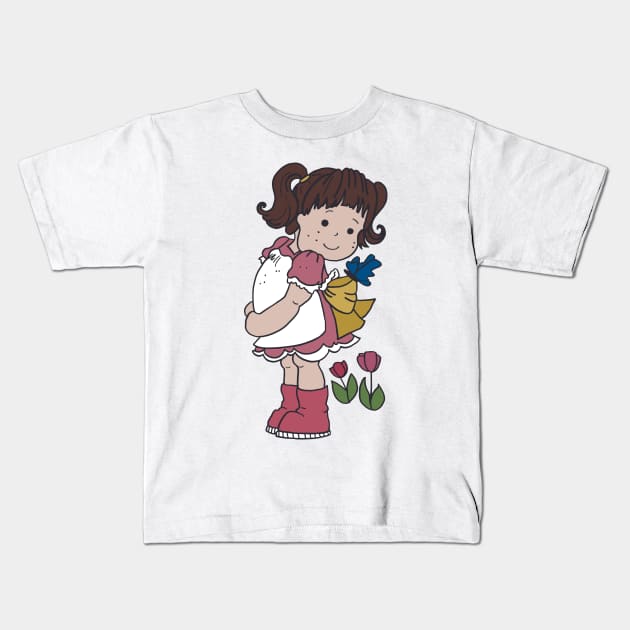 Spring girl Kids T-Shirt by wildmagnolia